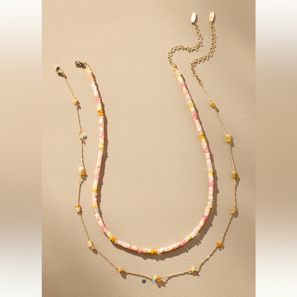 NWT Anthropologie Soleil Necklaces, Set of 2